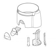 Cuve pour centrifugeuse Magimix Duo Plus Jaune et gris Anthracite
