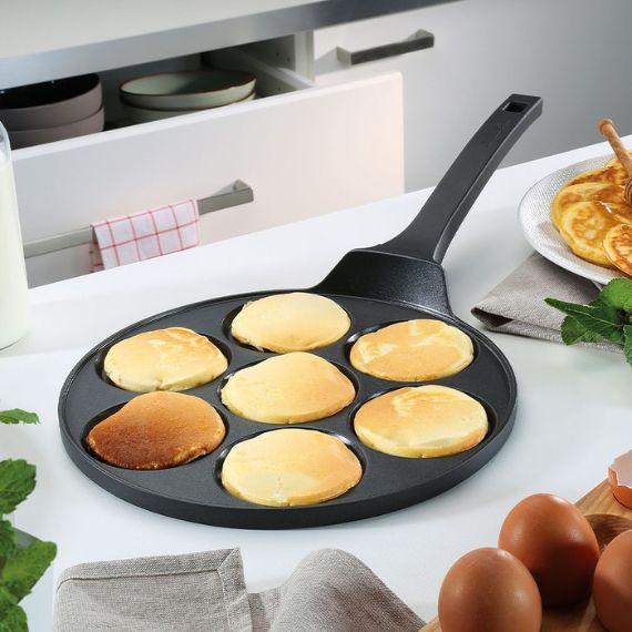 Poêle ø 26 cm antiadhérente pour 7 pancakes, blinis ou oeufs au plat -  1374976026 - SPRING