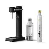 Appareil a gazeifier Noir Mat avec une bouteille en PET recyclable 0,65 litre et une cartouche de gaz CO²