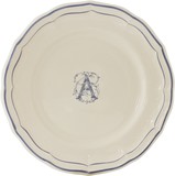 Assiette Canapes 16.5 cm A FILET BLEU MONOGRAMME