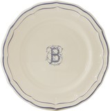 Assiette Canapes 16.5 cm B FILET BLEU MONOGRAMME