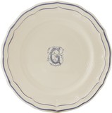 Assiette Canapes 16.5 cm G FILET BLEU MONOGRAMME