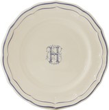 Assiette Canapes 16.5 cm H FILET BLEU MONOGRAMME