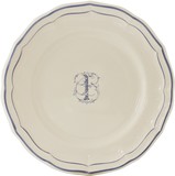 Assiette Canapes 16.5 cm I FILET BLEU MONOGRAMME