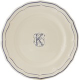Assiette Canapes 16.5 cm K FILET BLEU MONOGRAMME