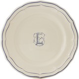 Assiette Canapes 16.5 cm L FILET BLEU MONOGRAMME