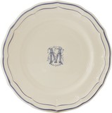 Assiette Canapes 16.5 cm M FILET BLEU MONOGRAMME