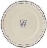 Assiette Canapes 16.5 cm V FILET BLEU MONOGRAMME