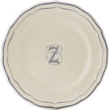 Assiette Canapes 16.5 cm Z FILET BLEU MONOGRAMME