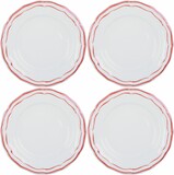 Coffret de 4 Assiettes Canapes FILET Corail