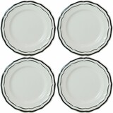 Coffret de 4 Assiettes Canapes FILET Manganese