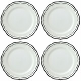 Coffret de 4 Assiettes Dessert FILET Manganese