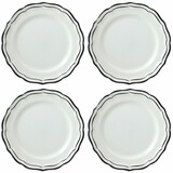 Coffret de 4 Assiettes Plates FILET Manganese