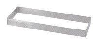 Cercle a tarte rectangulaire a bord droit en inox perfore Air System® hauteur 2