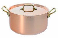 Cocotte cuivre-inox a couv. laiton o24