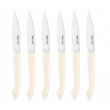 Coffret de 6 couteaux a steak Capucin manche ivoire