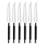Coffret de 6 couteaux a steak CONTY BOIS NOIR