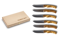 Coffret de 6 couteaux a steak Force One manche Olivier