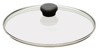 Couvercle en verre 18 cm avec bouton bakelite noire cookway fixe