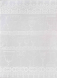 Torchon Essuie-verres Le Jacquard Francais 60x80 Cristal Blanc 100% lin