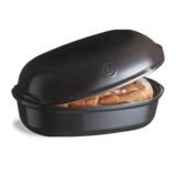 Pain Artisan en ceramique 36x24 cm Gris Fusain