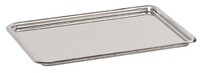 Plateau patissier inox bord rond 24x19cm