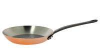 Poele a frire cuivre-inox q.fonte o28cm