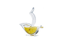 Presse-citron 1/2 rondelle transparent sans eclaboussure