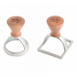 Set de 2 emporte-pieces raviolis/biscuits Classic Rond Carre