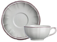 Tasse & soucoupe jumbo FILET PIVOINE