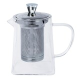 Theiere verre carree 0,8 l rooibos - filtre devissable (base carree)