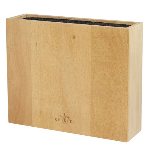 Bloc couteaux en bois de hêtre rectangulaire GM