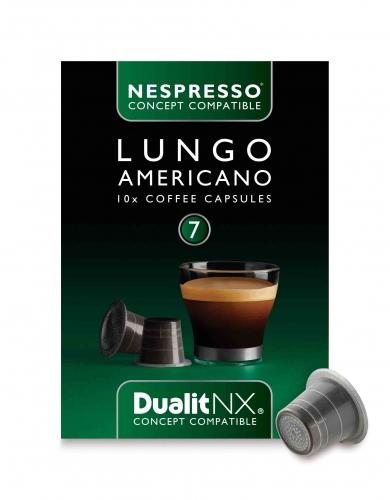 Café Lungo Américano Espresso : 95% Arabica/5 % Robusta - 10 Capsules - Indice 7