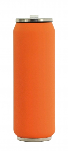 Canette isotherme orange Soft Touch - 500 ml 19 x 7.5 cm