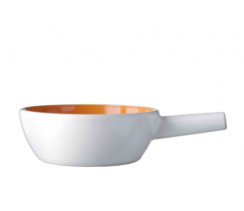 Caquelon à fondue blanc orange ø 24 cm