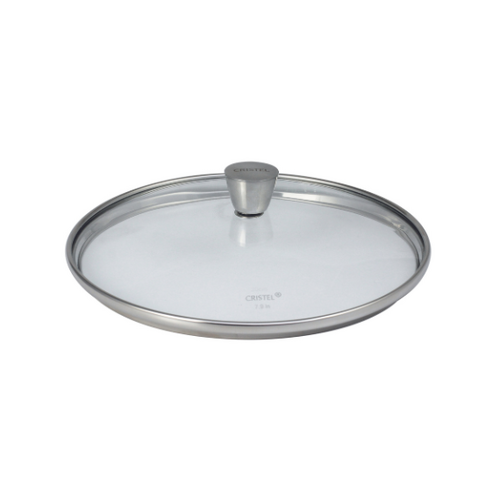 couvercle verre 16cm - bouton inox 1826