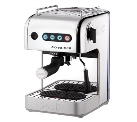 Machine à café Espress-auto 3 en 1 inox dont capsules espresso perforées Dualit