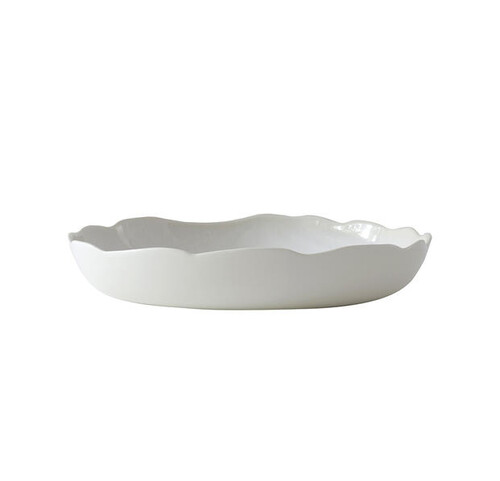 Plat Rond Creux Perle Plume 27,5 cm