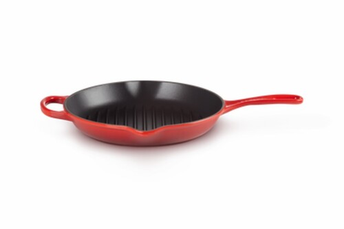 Skillet Gril en Fonte Émaillée Rond 26 cm Cerise