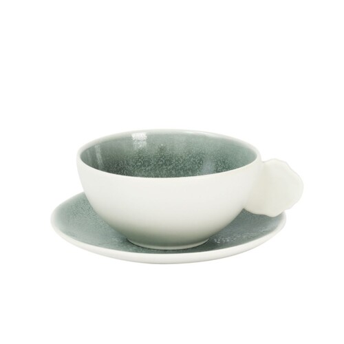 Tasse + S/T Moka Plume New: Nori 7,5 cl / H4cm