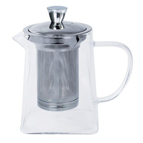 Théière verre carrée 0,8 l rooibos - filtre dévissable (base carrée)