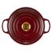 Cocotte Ronde 24cm Rouge Garnet bouton doré