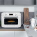 Four combiné cuisson traditionnelle & cuisson vapeur Blanc