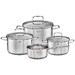 Set d`ustensiles de cuisson Basic Line 4 pieces acier inoxydable