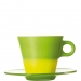 Tasse cappucino avec soucoupe en verre vert claire Ooh! Magico