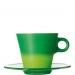 Tasse cappucino avec soucoupe en verre vert foncé Ooh! Magico