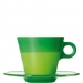 Tasse cappucino avec soucoupe en verre vert foncé Ooh! Magico