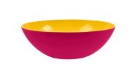 Bol a servir DUO 32 cm pamplemousse exterieur / jaune interieur Zak ! Designs