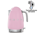 Bouilloire 1,7 L avec reglage de la temperature Vintage Annees 50 Rose