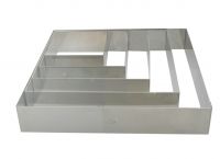 Cercle carre inox f 17 ht 4.5cm - 08cm